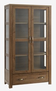 Display cabinet JUNGEN 2 doors 1 drawer wild oak colour