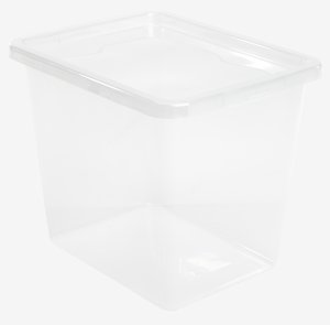 Storage box BASIC BOX 31L w/lid transparent