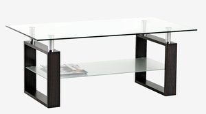 Τραπέζι μέσης NYBORG 60x110 1 ράφι μαύρο/γυαλί