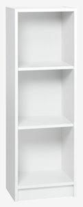 Bookcase HORSENS 3 shelves slim white