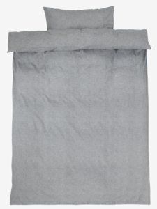 Parure de lit en flanelle VITA 160x210 gris