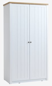 Wardrobe MARKSKEL 112x210 white/oak colour